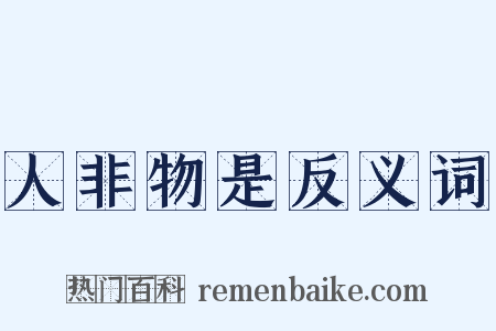人非物是反义词是什么意思的图片